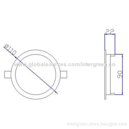 4W Ultra-slim LED Panel Light/Downlight, 2835 SMD, CE, RoHS, FCC Marks, 3-year Warranty